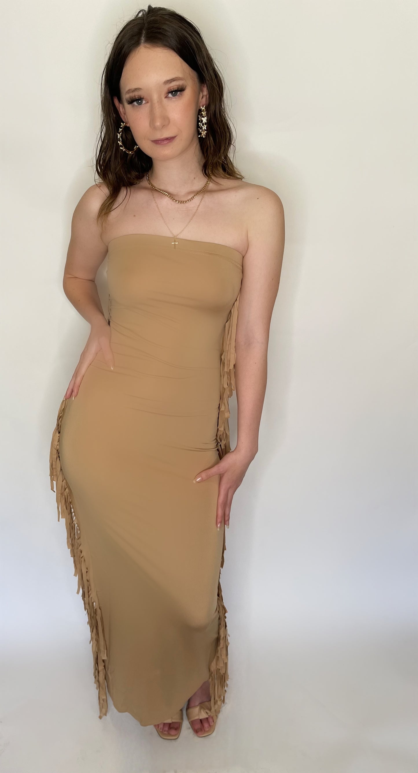 Feelin’ fringe maxi dress