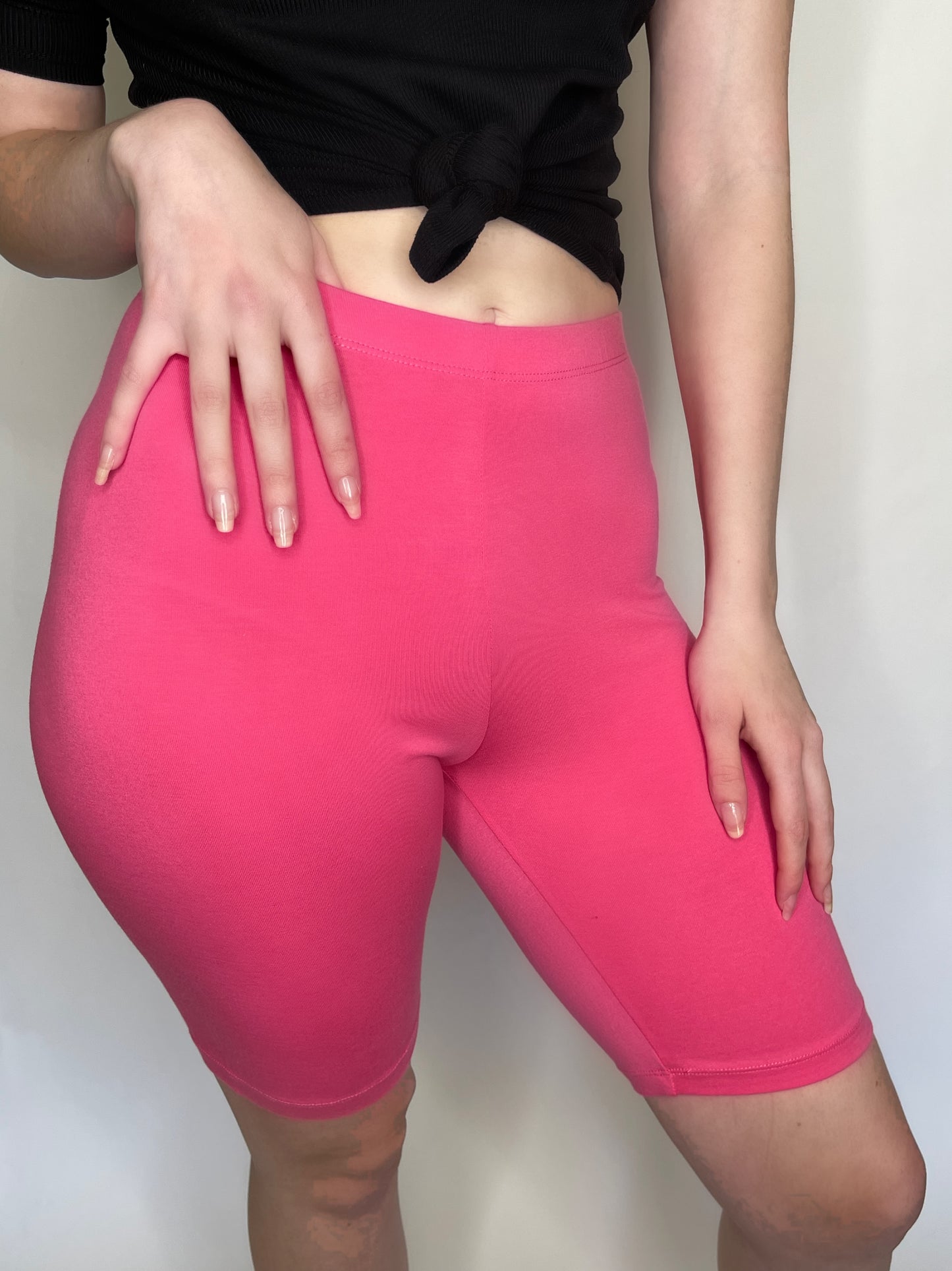 Cotton biker shorts