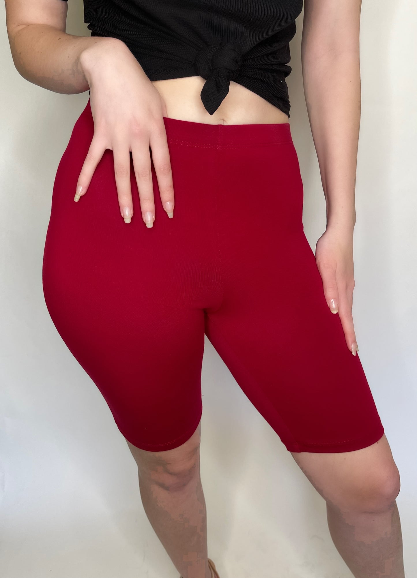 Cotton biker shorts