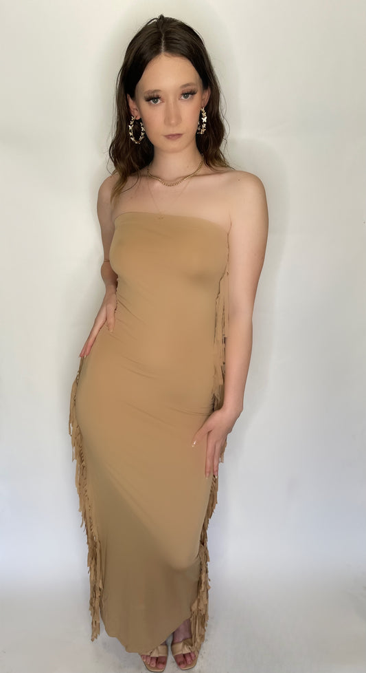 Feelin’ fringe maxi dress