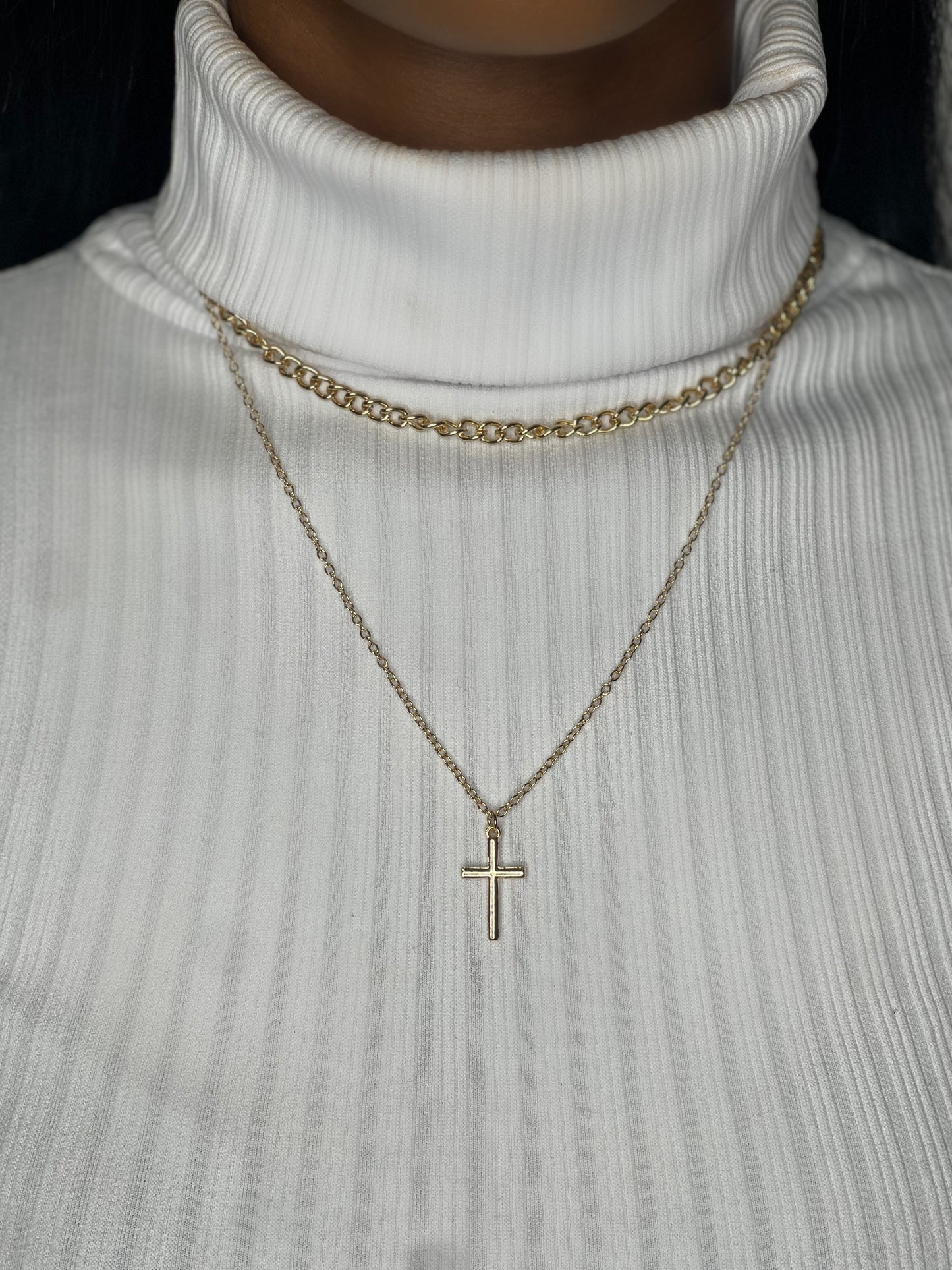 Multilayer Cross Necklace