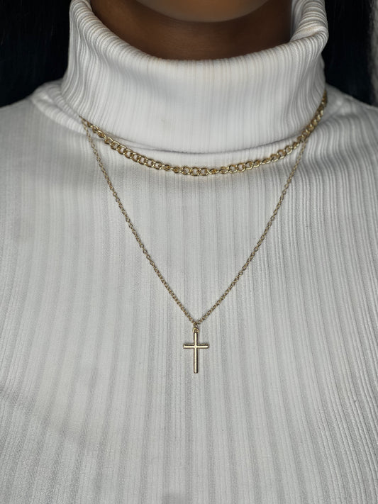 Multilayer Cross Necklace