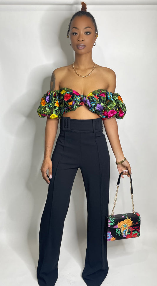 High Waist Belt Pants